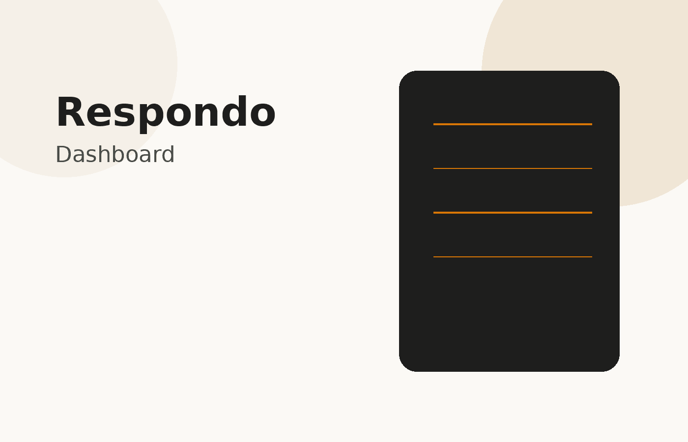 Respondo dashboard view